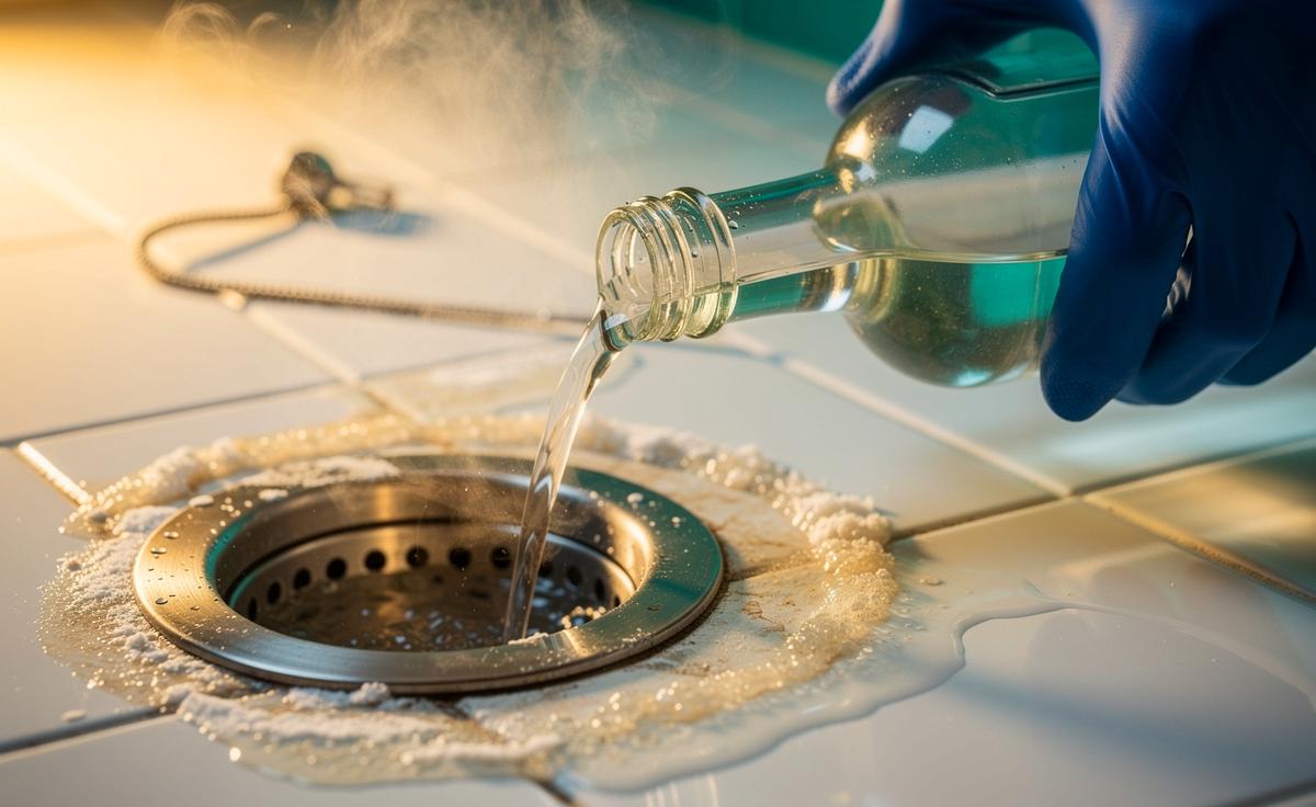 Ein Klempner verrät, warum er den Duschabfluss mit Essig reinigt und welche Vorteile das hat.